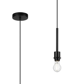 D0775  Baymont Pendant 1 Light Satin Black